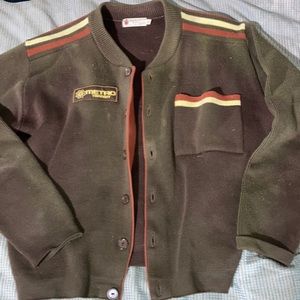 vintage 1970s Seattle metro transit bus driver uniform sweater